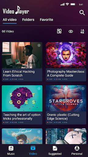 Music Video Player - عکس برنامه موبایلی اندروید