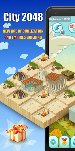 City 2048 Civilization Puzzle - Gameplay image of android game