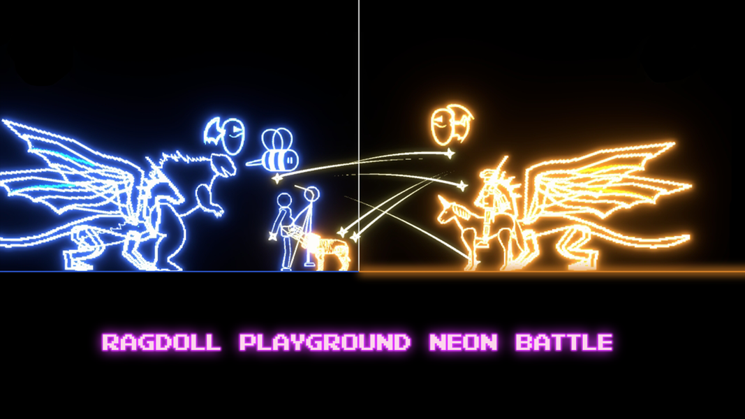 Ragdoll Playground Neon Battle - Gameplay image of android game