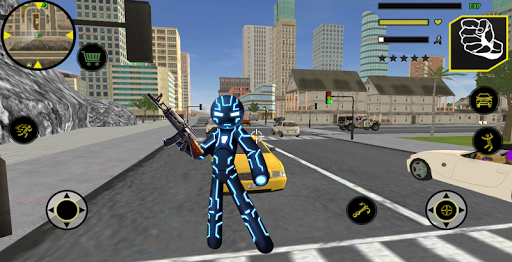 Black Stickman Rope Hero Gangstar Crime - Image screenshot of android app