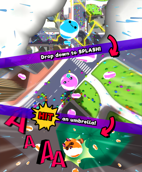 Dropy Fall! Kawaii Roll Smash - Gameplay image of android game