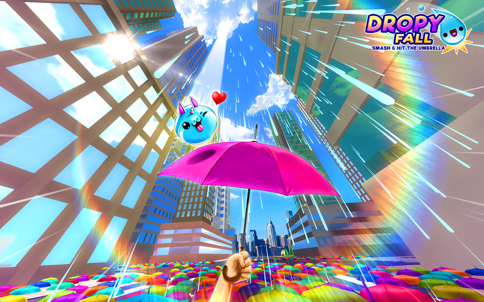 Dropy Fall! Kawaii Roll Smash - Gameplay image of android game