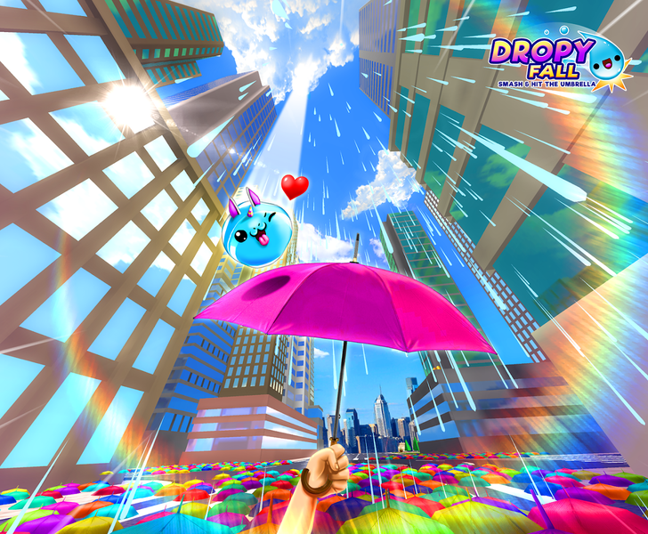 Dropy Fall! Kawaii Roll Smash - Gameplay image of android game