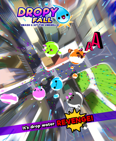 Dropy Fall! Kawaii Roll Smash - Gameplay image of android game