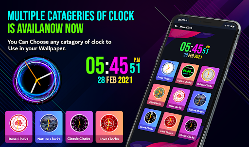 Neon Digital Clock - عکس برنامه موبایلی اندروید