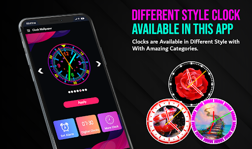 Neon Digital Clock - عکس برنامه موبایلی اندروید