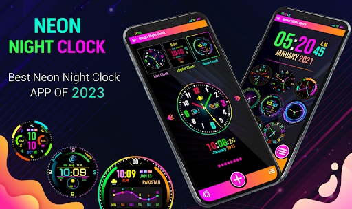 Neon Digital Clock - عکس برنامه موبایلی اندروید