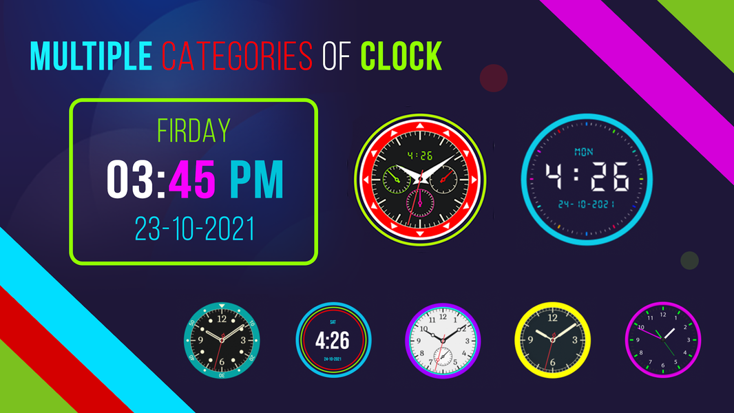 Neon clock: Neon Night Clock - عکس برنامه موبایلی اندروید
