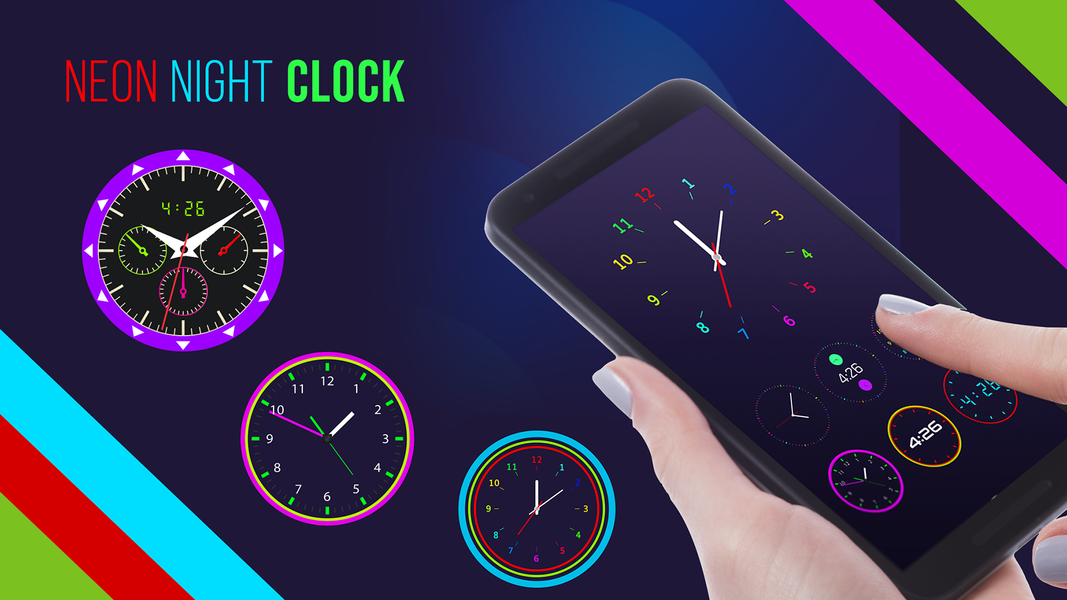 Neon clock: Neon Night Clock - عکس برنامه موبایلی اندروید