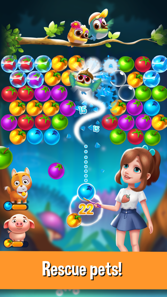 Bubble Fruit: Bubble Shooter - Gameplay image of android game