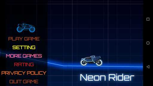 Neon Rider - Gameplay image of android game