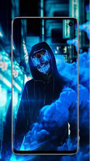 Neon Mask Wallpaper - LED Purge Mask Wallpaper 4k - Image screenshot of android app