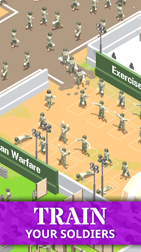 Idle Army Base: Tycoon Game - Gameplay image of android game