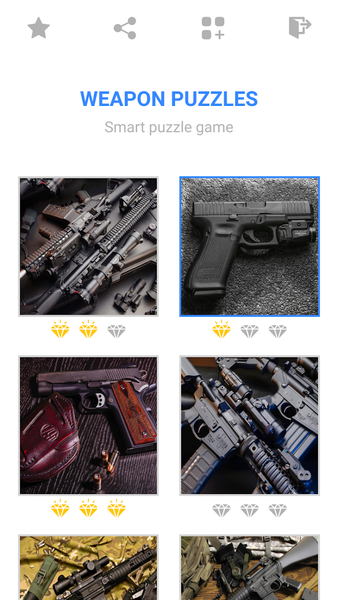 Jigsaw Weapon Mosaic Puzzles - Image screenshot of android app