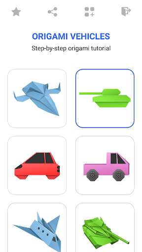 Origami Vehicles From Paper - Image screenshot of android app