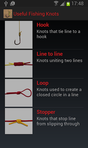 Useful Fishing Knots - عکس برنامه موبایلی اندروید