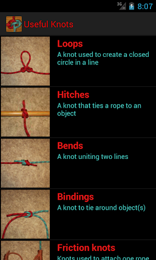 Useful Knots - Tying Guide - Image screenshot of android app