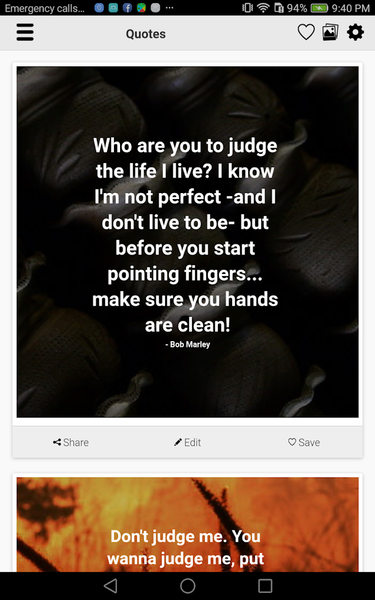 Don't Judge Me Quotes - Image screenshot of android app