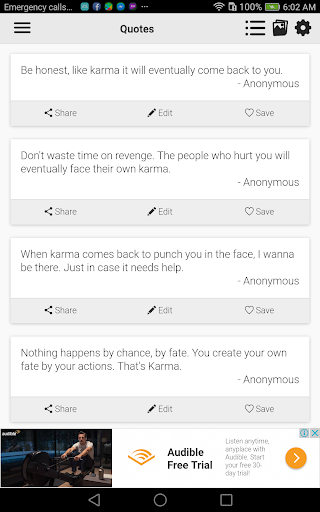 Karma Quotes - Image screenshot of android app