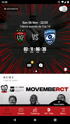 Rugby Club Toulonnais - Image screenshot of android app
