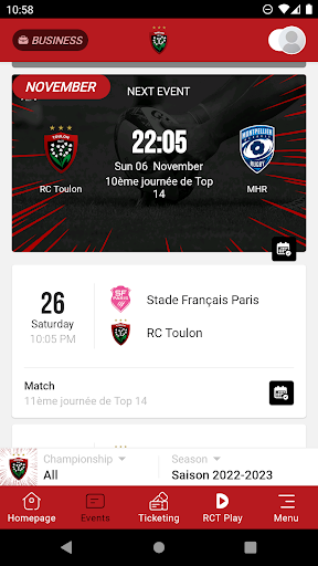 Rugby Club Toulonnais - Image screenshot of android app