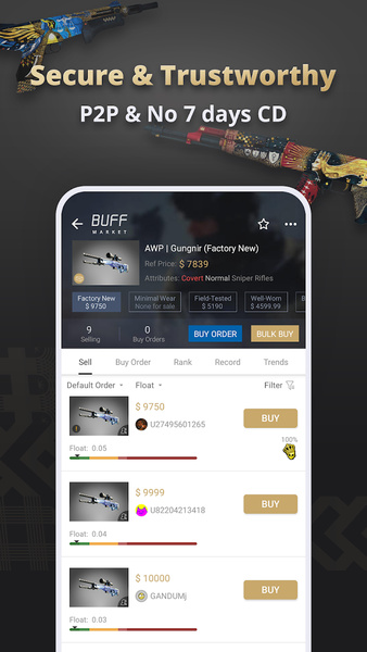 BUFF Market - Trade CS2 Skins - عکس برنامه موبایلی اندروید