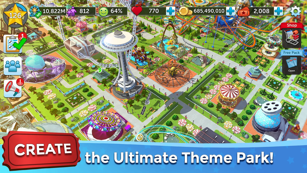 RollerCoaster Tycoon NETFLIX - Gameplay image of android game