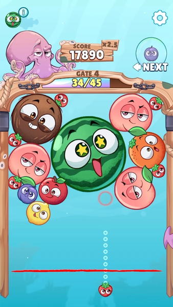 Underwatermelon: Fruit Merge - Gameplay image of android game