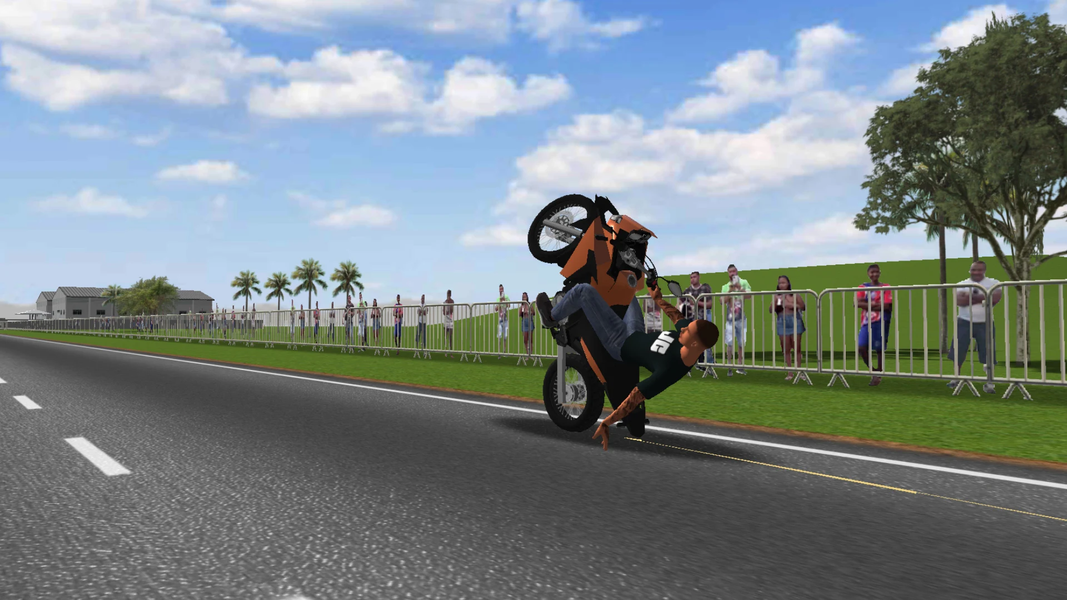 Moto Wheelie 3D - Gameplay image of android game