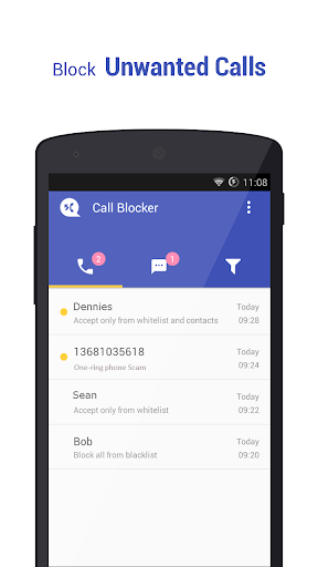 Call Blocker - Blacklist - عکس برنامه موبایلی اندروید