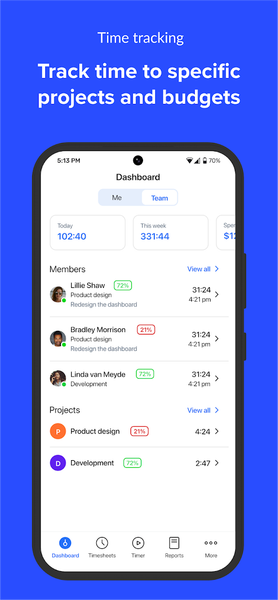 Hubstaff Time & Hours Tracker - Image screenshot of android app