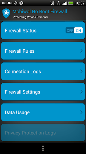 Mobiwol: NoRoot Firewall - عکس برنامه موبایلی اندروید