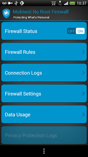 Mobiwol: NoRoot Firewall - Image screenshot of android app