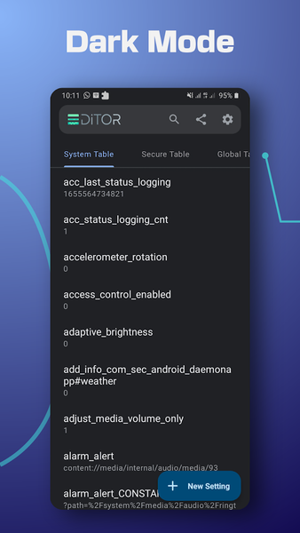 SetEdit: Settings Editor - Image screenshot of android app