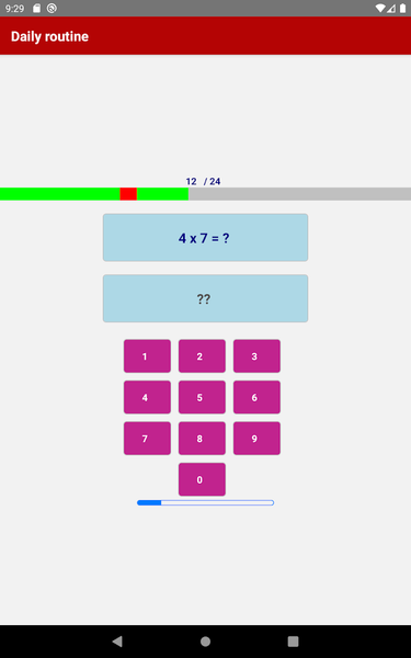 ۹x۹ - Multiplication game - عکس بازی موبایلی اندروید