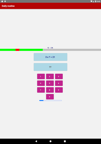 ۹x۹ - Multiplication game - عکس بازی موبایلی اندروید