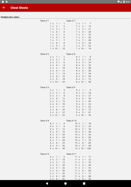 ۹x۹ - Multiplication game - عکس بازی موبایلی اندروید