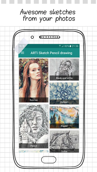 ARTi Sketch Pencil drawing - Image screenshot of android app