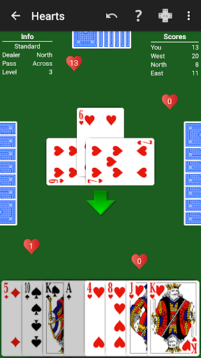 Hearts - Expert AI - Gameplay image of android game