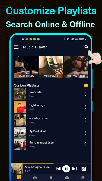 Play Music -Offline Mp3 Player - عکس برنامه موبایلی اندروید