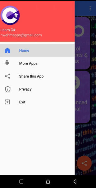 Learn C# - عکس برنامه موبایلی اندروید