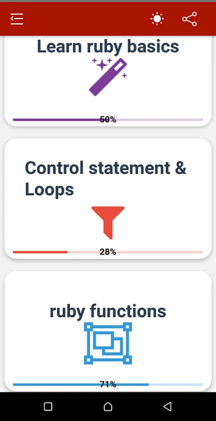 Learn Ruby - عکس برنامه موبایلی اندروید