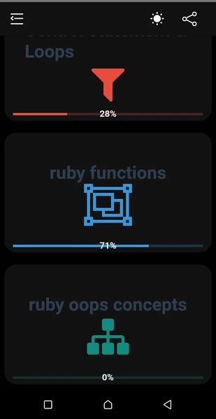 Learn Ruby - Image screenshot of android app