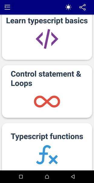 Typescript language - عکس برنامه موبایلی اندروید