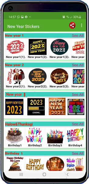Happy New Year Stickers 2024. - عکس برنامه موبایلی اندروید