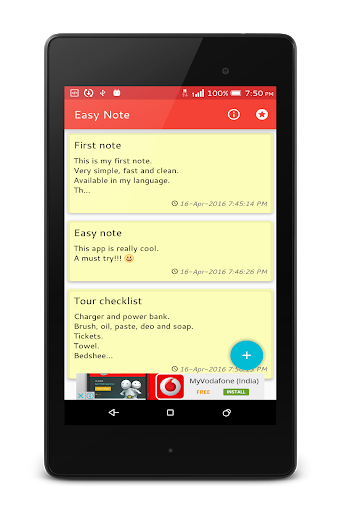 Easy Note - عکس برنامه موبایلی اندروید