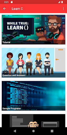 Learn C - عکس برنامه موبایلی اندروید