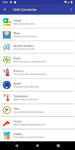 Unit Converter - عکس برنامه موبایلی اندروید