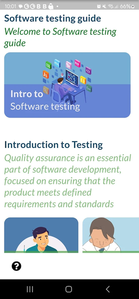 Software testing guide - Image screenshot of android app