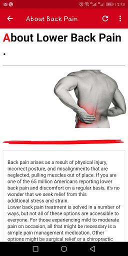 Lower Back Pain and Sciatica Relief Exercises - Image screenshot of android app